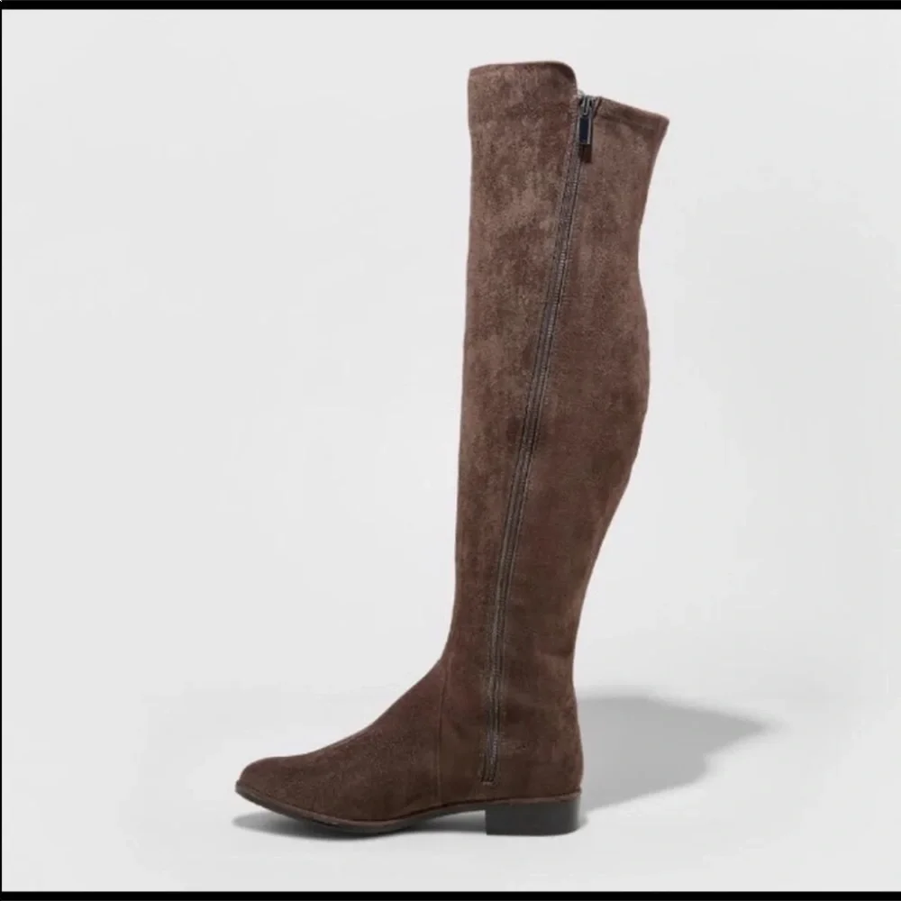 A new day brown breanna suede riding boots